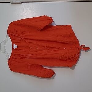 Old Navy medium, button-up orange blouse